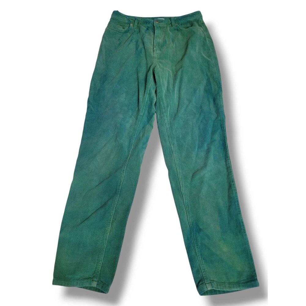 BDG Teal Green High-Rise Mom Straight Leg Corduroy Pants- Size 30